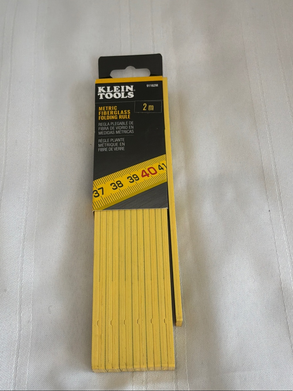 Klein Tools Yellow 2m Metric Fiberglass Folding Rule